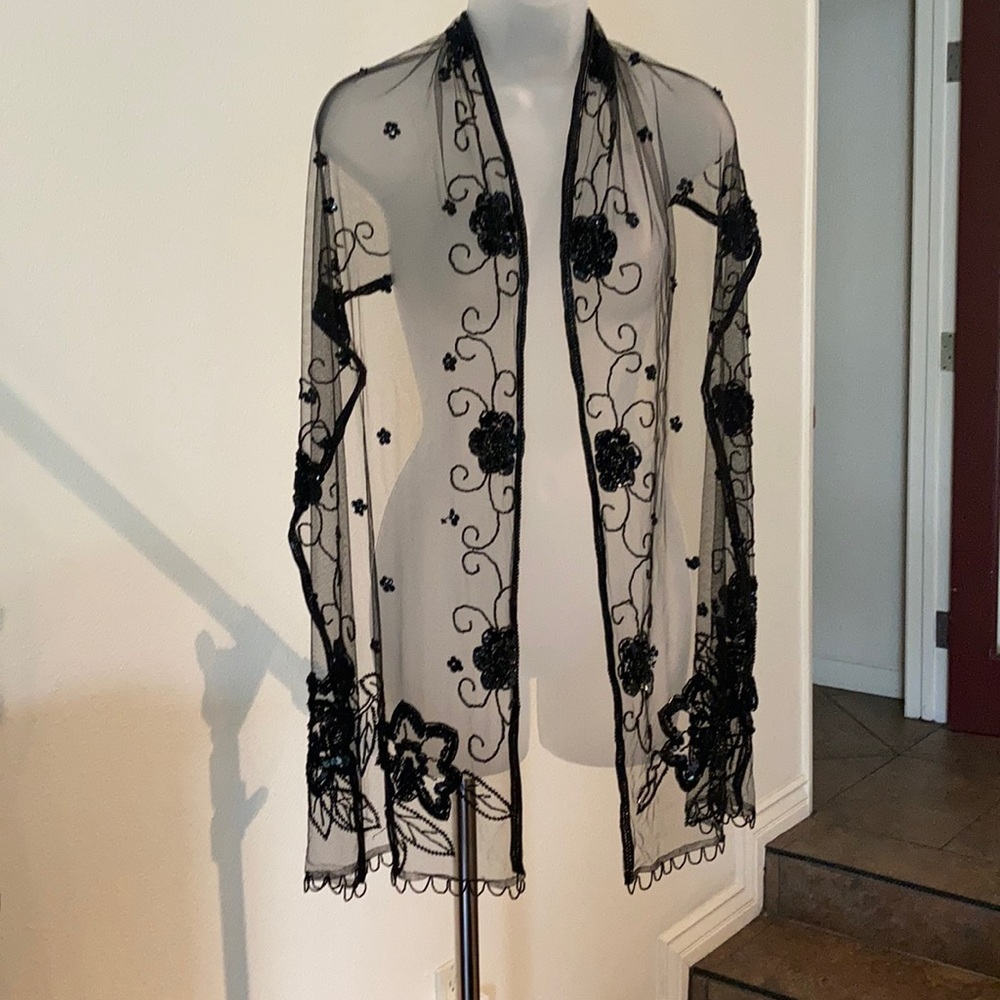 Black beaded wrap